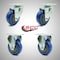 Service Caster 3.5 Inch SS Blue Polyurethane Swivel Top Plate Caster Set with 2 Rigid SCC SCC-SS20S3514-PPUB-BLUE-2-R3514-2 - alternate 5